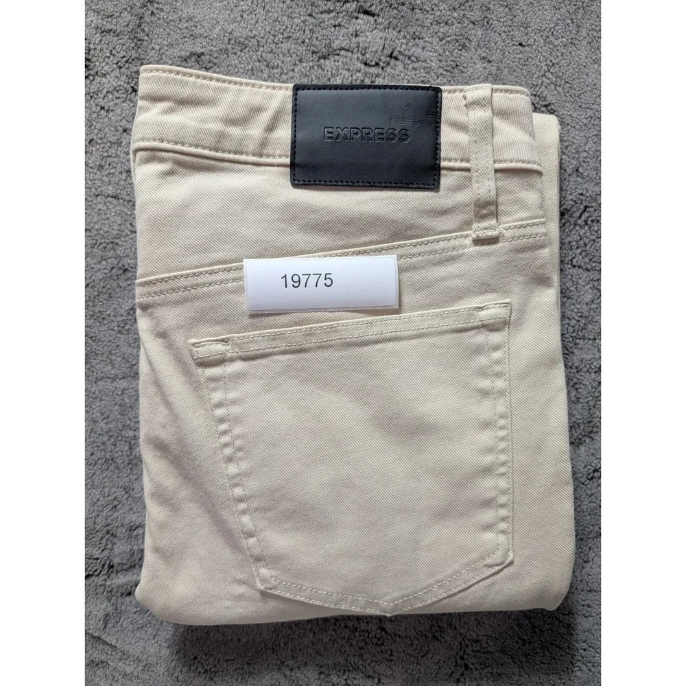 Express Skinny Hyper Stretch Jeans Men's Size 31x30 Cream MSRP $88